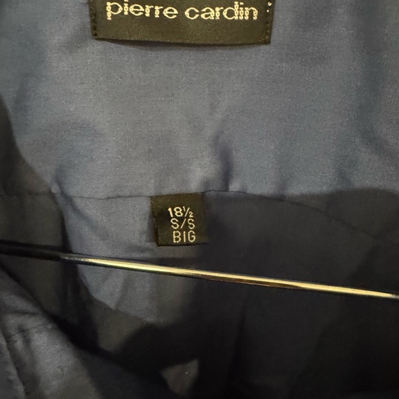 Pierre Cardin Blue Casual Button Down Shirt with Short Sleeves - Picture 3 of 6